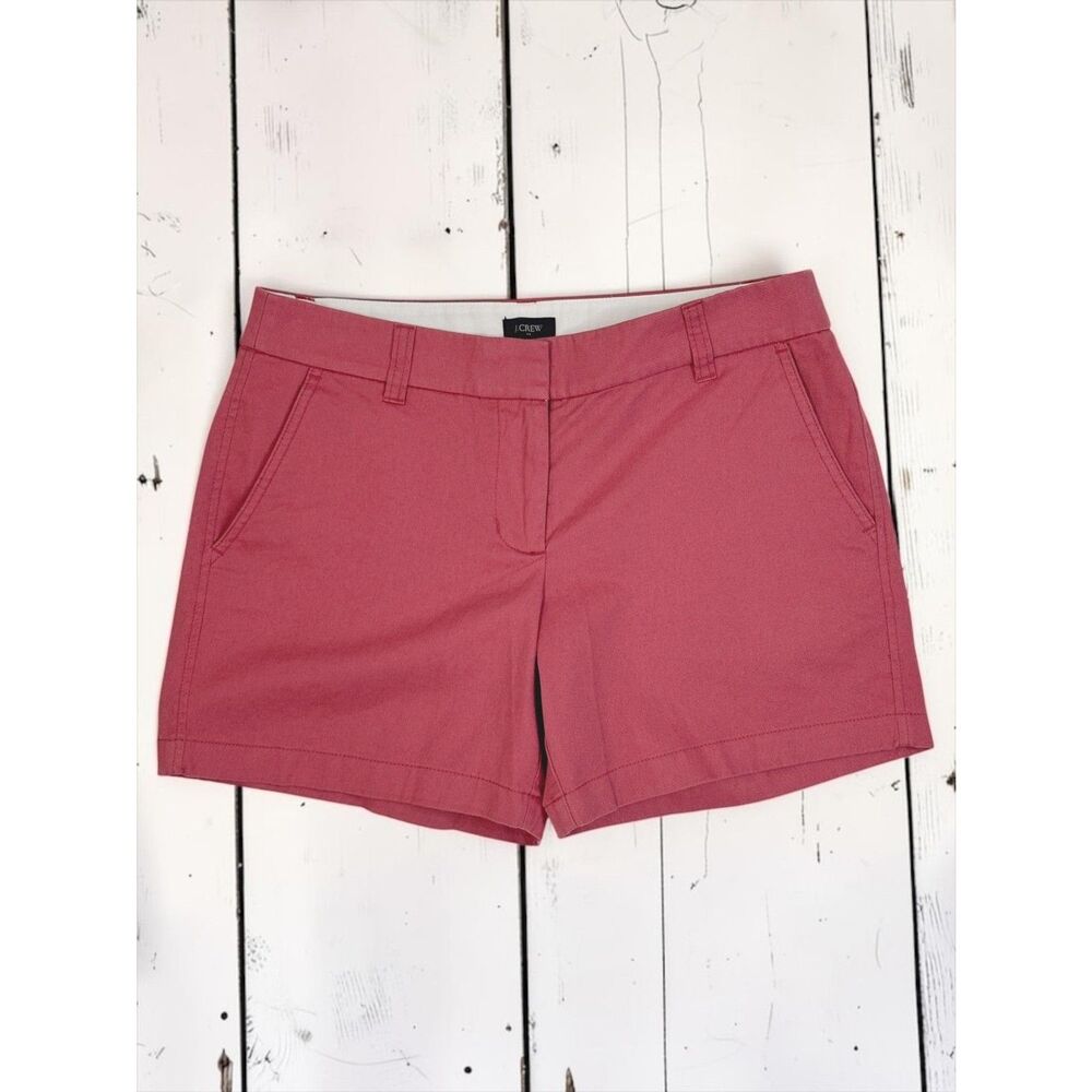 J.Crew Re-Imagined Coral/Pink 5" Classic Chino Shorts Sz 4 Cotton Preppy Coastal